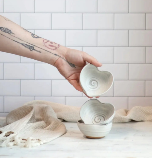 Handmade Heart-Shaped Small Bowl