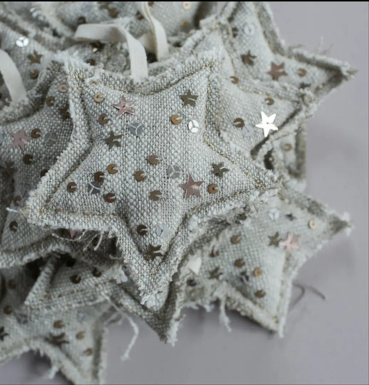 Confetti Star Organic Lavender Ornament