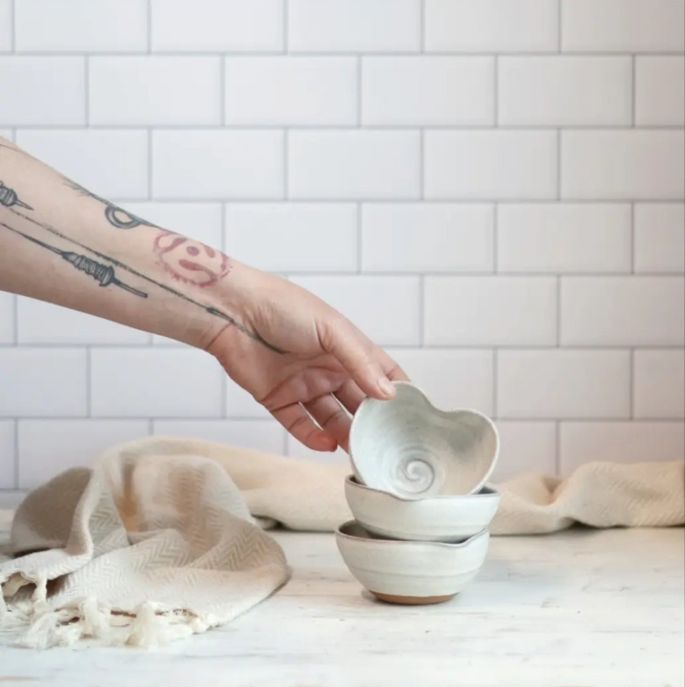Handmade Heart-Shaped Small Bowl