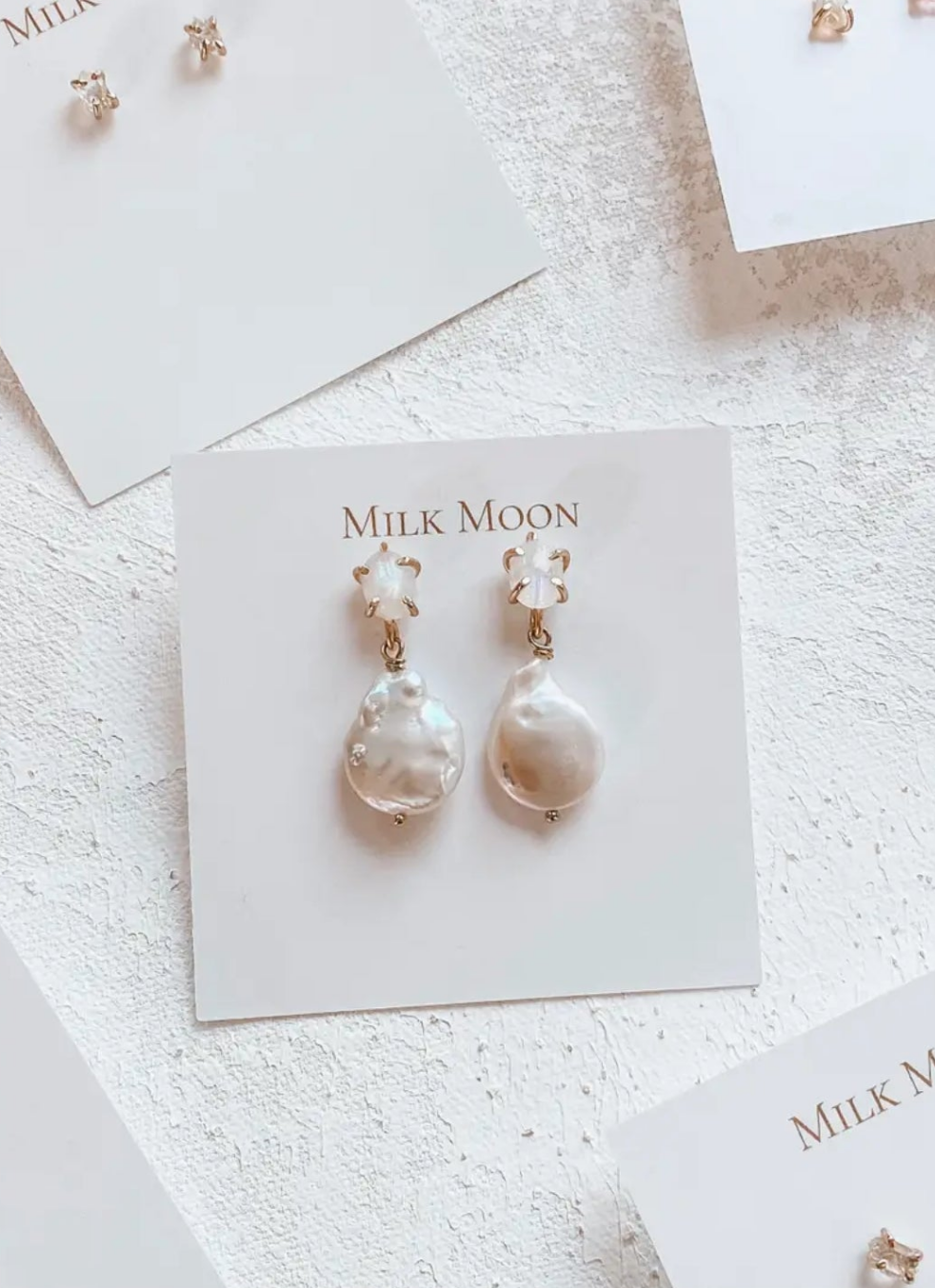 Moonstone & Pearl Drops