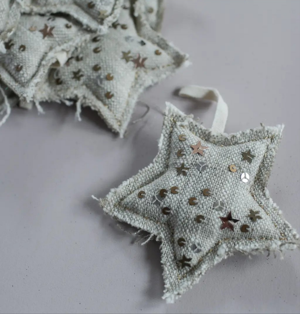 Confetti Star Organic Lavender Ornament