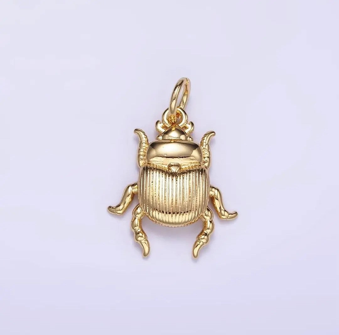 Petite Scarab Beetle Charm
