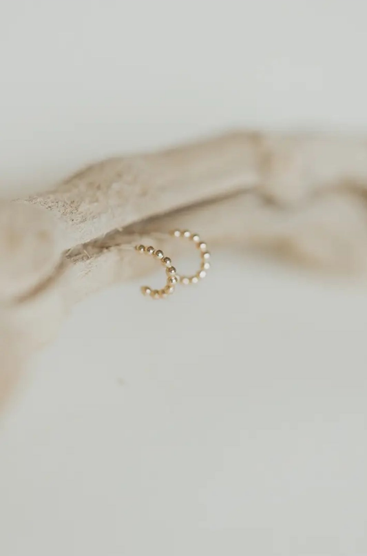 Dot Huggie Hoops