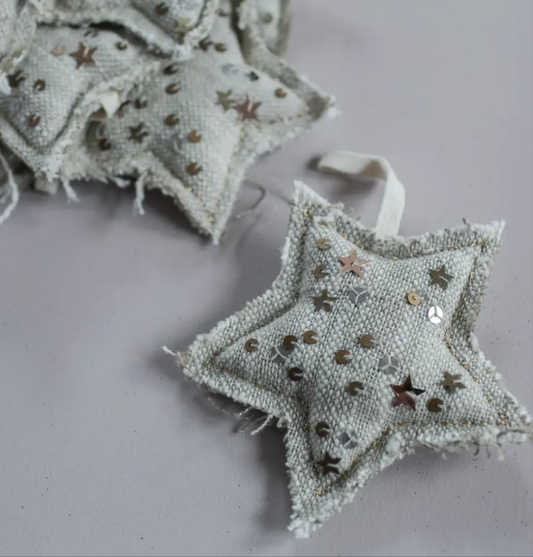 Confetti Star Organic Lavender Ornament