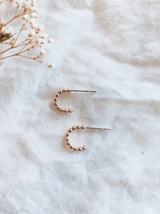Dot Huggie Hoops
