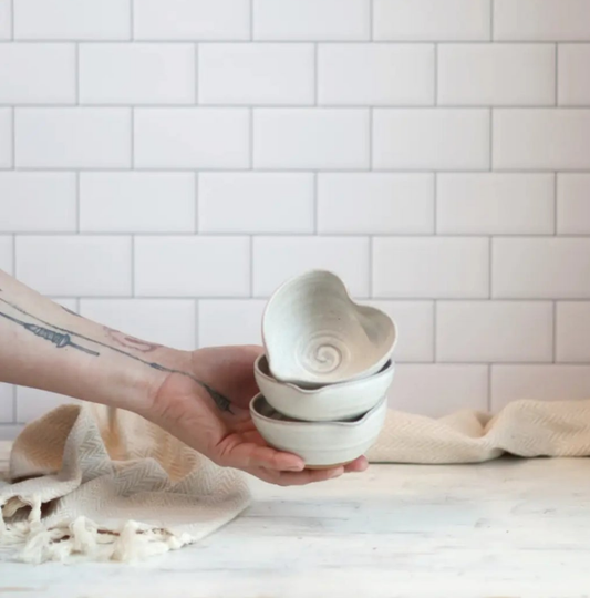 Handmade Heart-Shaped Small Bowl